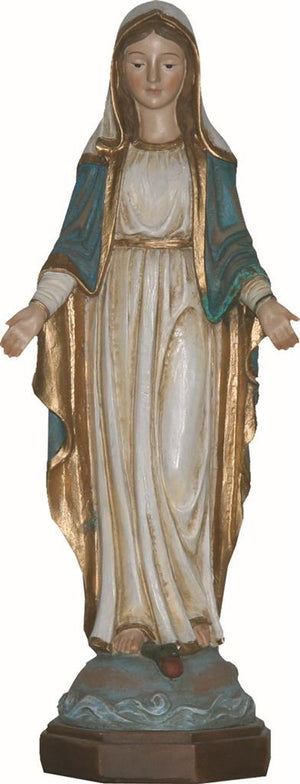 Madonna Immaculata gütiger Blick weiß/blau/gold in verschiedenen Größen
