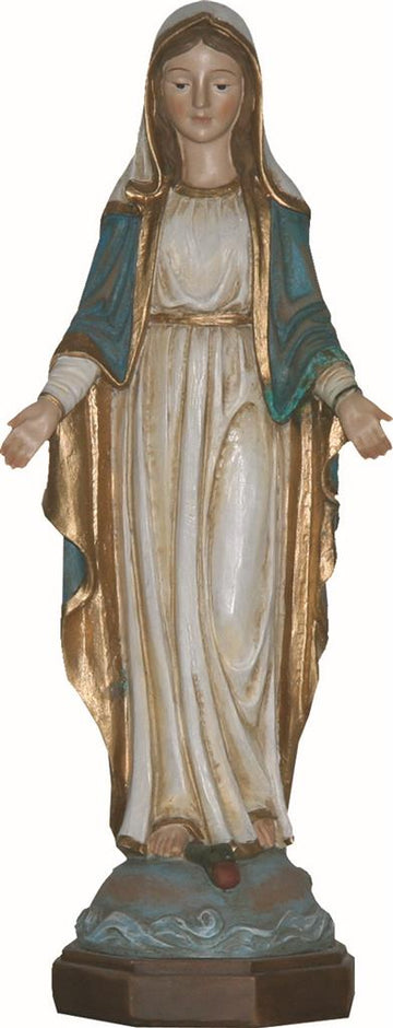 Madonna Immaculata gütiger Blick weiß/blau/gold in verschiedenen Größen