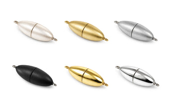 Magnetverschluss für Schmuck mit Ösen oval 25x11cm