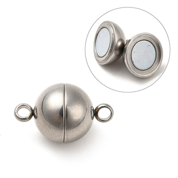 Kugel-Magnetverschluss aus Edelstahl rund 12mm 1 Stück