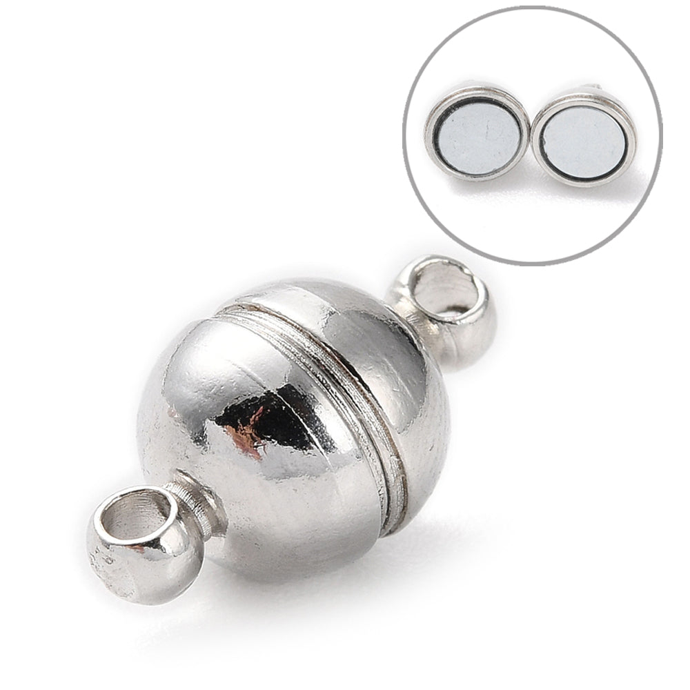 Magnetverschluss Metall rund 8x14mm 3 Stück
