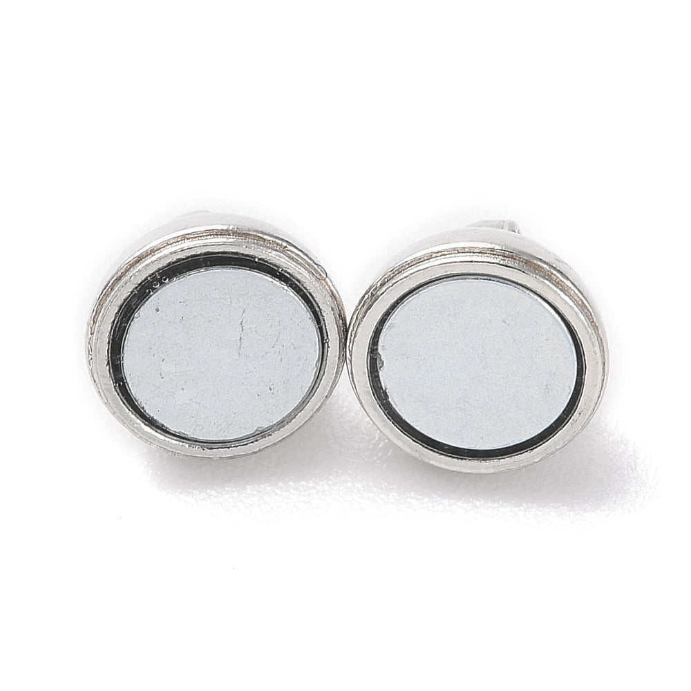 Magnetverschluss Metall rund 8x14mm 3 Stück