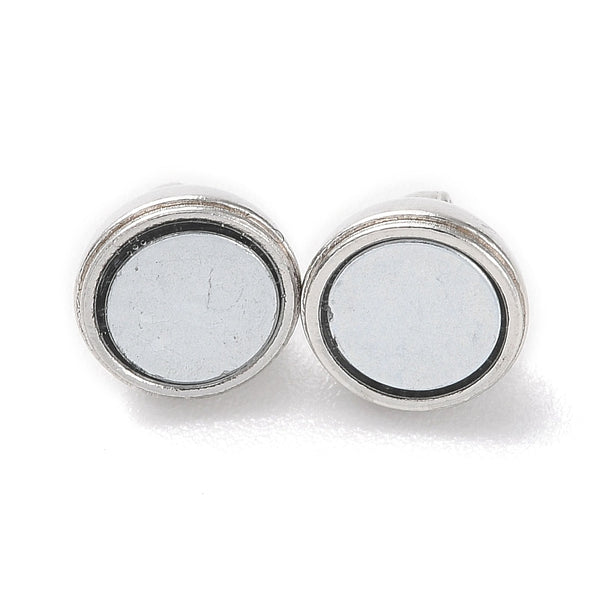 Magnetverschluss Metall rund 8x14mm 3 Stück