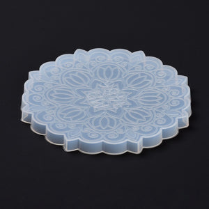 Silikongießform Mandala Untersetzer 127x9mm
