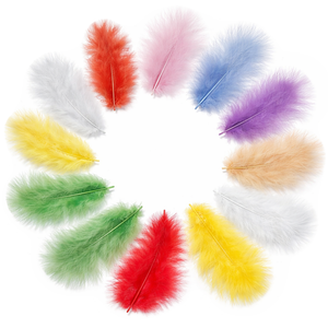 Bastelfedern 5-10cm, Flauschfedern, 15 Stück/Packung,