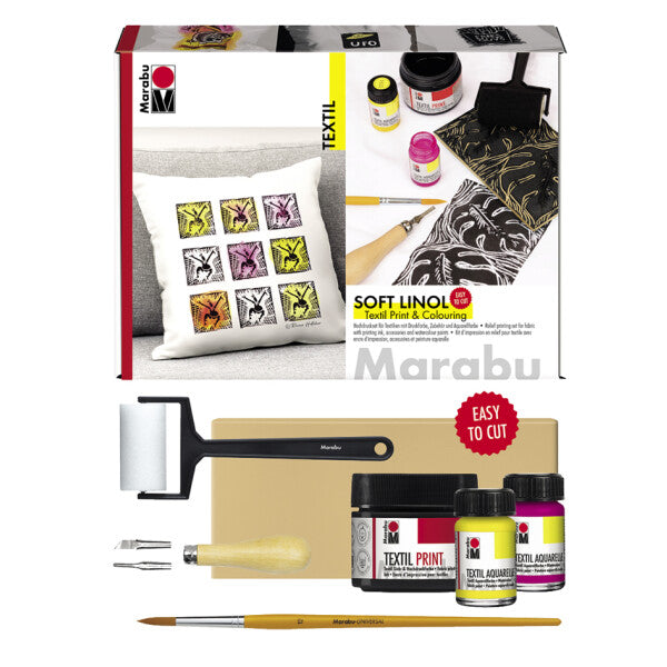 Marabu Soft Linol Print & Colouring Hochdruck-Set