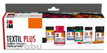 Marabu Textilfarben Textil Plus Starter-Set 6 x 15 ml