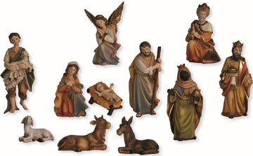 Krippenfiguren Markuskrippe dunkel 11-teilig in verschiedenen Größen