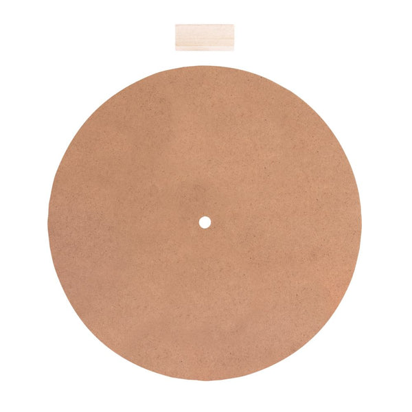 MDF Platte mit Loch ø 1,1cm, 30cm ø mit Abstandshalter für Uhrwerk