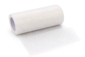 Mesh Gitterband Netzband Weiß irisierend 15cm 9m