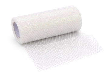 Mesh Gitterband Netzband Weiß irisierend 15cm 9m
