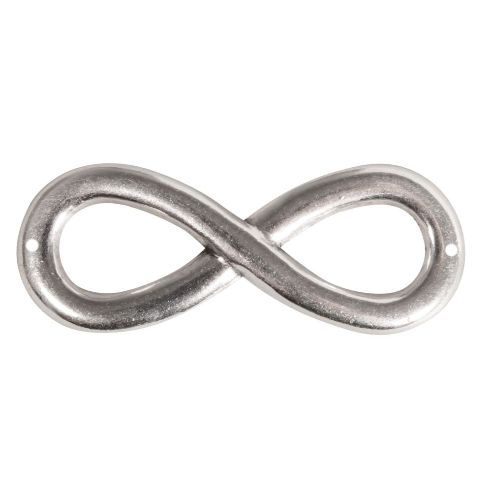 Infinity - Unendlichkeit, Tibetsilber Metallteil, 51x20mm, pro Stück