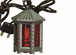 Laterne Metall rot Krippenbeleuchtung mit Kabel in verschiedenen Größen