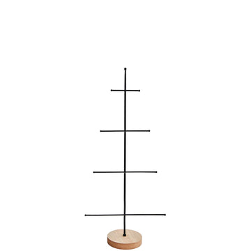 Metall-Tannenbaum mit Holzsockel anthrazit/natur in verschiedenen Größen