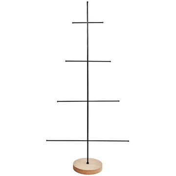 Metall-Tannenbaum mit Holzsockel anthrazit/natur in verschiedenen Größen