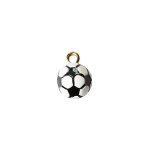 Metallanhänger Fußball schwarz weiß 15x10mm 1 Stück