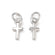 Emaille Kreuz-Anhänger Charm 8x4mm 1 Stück