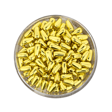 Kunststoffperle Tropfen metallic 6x3mm 35 Stück/ Dose
