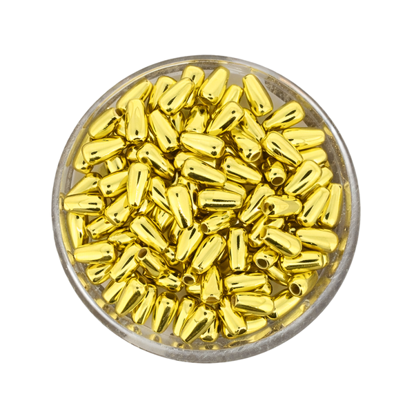 Kunststoffperle Tropfen metallic 6x3mm 35 Stück/ Dose
