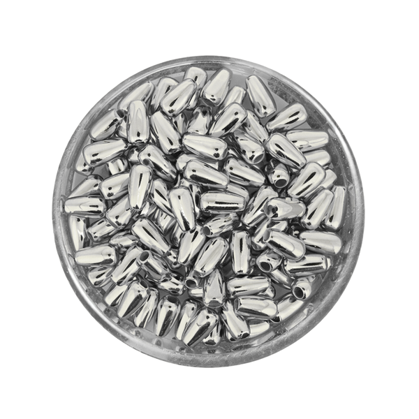 Kunststoffperle Tropfen metallic 6x3mm 35 Stück/ Dose
