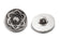 Metallknopf silberfarben mit Mandala Blütenornament 15mm mit Öse 1 Stück