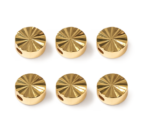 Metall Perlen rund geschliffen 6mm SB-Btl. 6 Stück