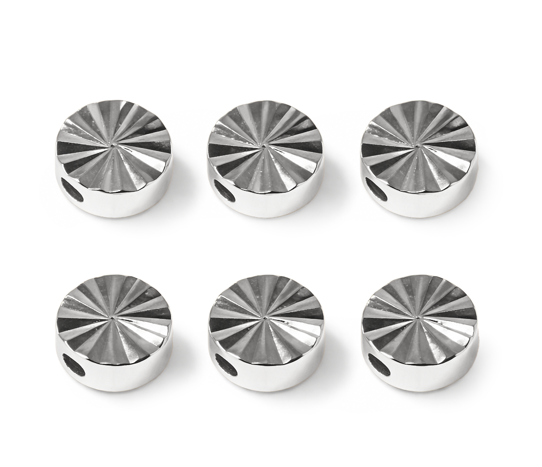 Metall Perlen rund geschliffen 6mm SB-Btl. 6 Stück