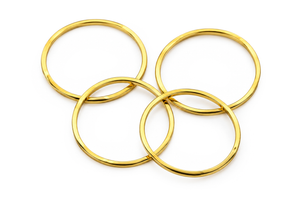 Metallringe goldfarben 24mm 4 Stück