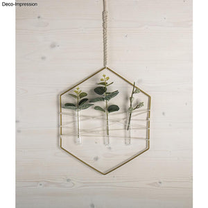 Metallringe Hexagon Set sortiert gold je 1x20cm,1x 25cm, 1x30cm