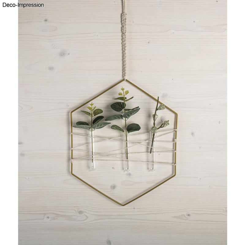 Metallringe Hexagon Set sortiert gold je 1x20cm,1x 25cm, 1x30cm