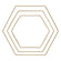 Metallringe Hexagon Set sortiert gold je 1x20cm,1x 25cm, 1x30cm