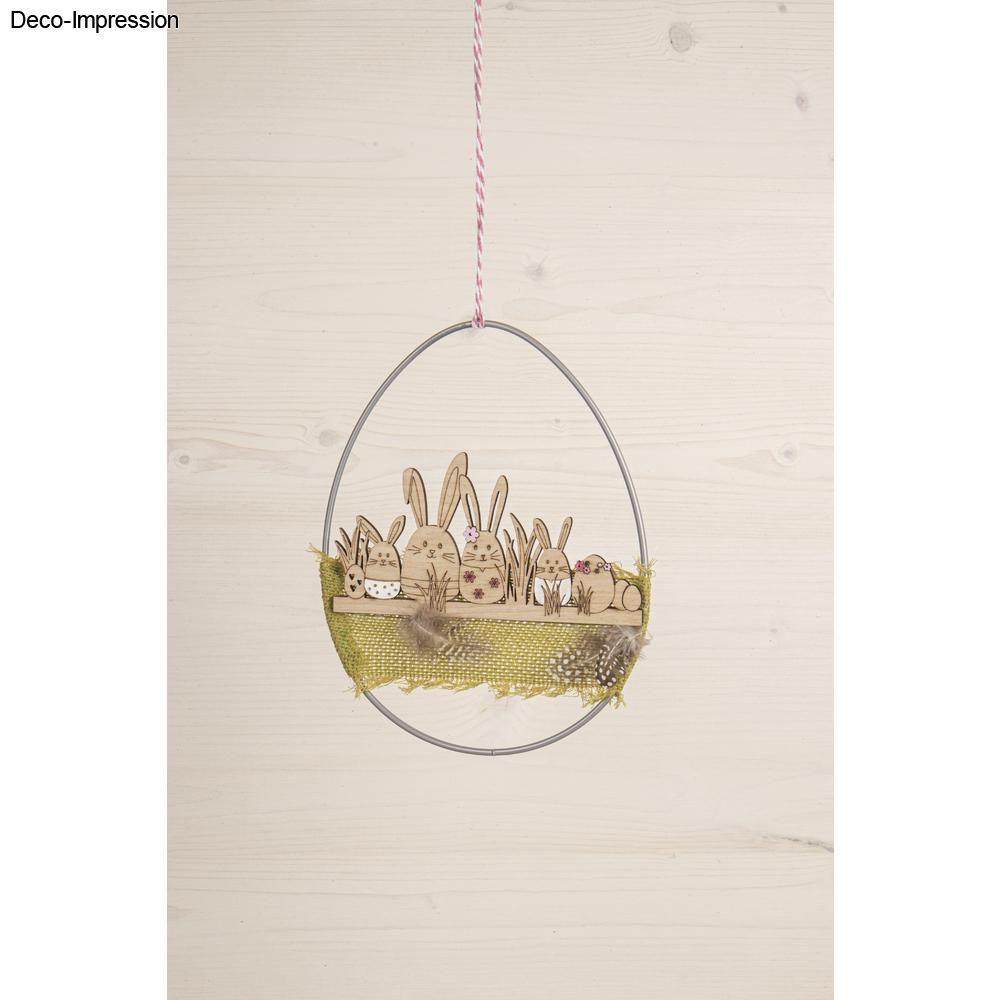 Metallring Ei silber 1 Stück