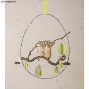 Metallring Ei silber 1 Stück