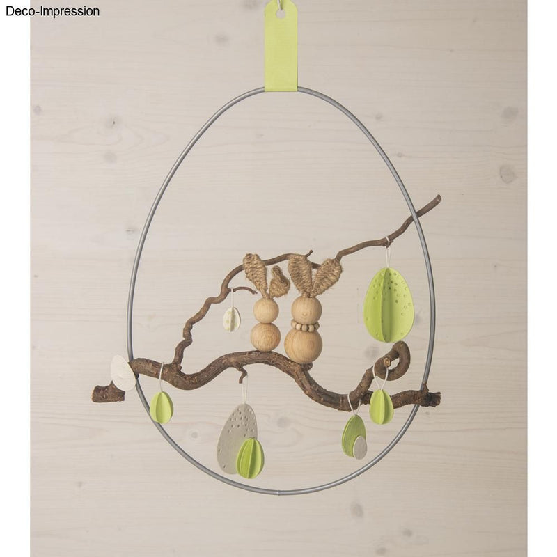 Metallring Ei silber 1 Stück