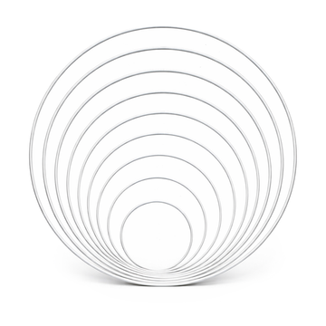 Metallringe weiß beschichtet von 8cm - 40cm 1 Stück