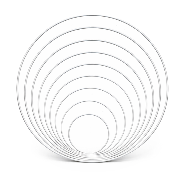 Metallringe weiß beschichtet von 8cm - 40cm 1 Stück