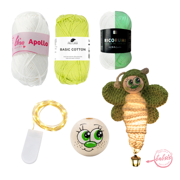Häkel-Glühwürmchen Material-Set mit Anleitung