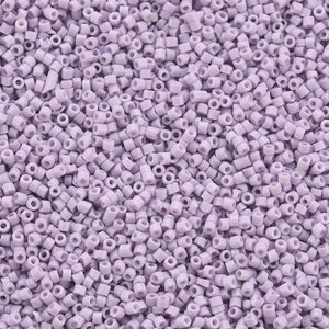 Glas-Zylinderperlen Rocailles opak lilac 1,5x2mm 15g / Dose