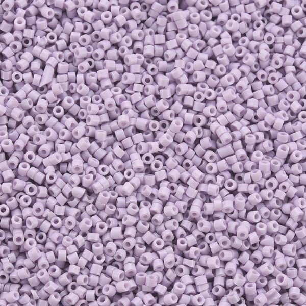 Glas-Zylinderperlen Rocailles opak lilac 1,5x2mm 15g / Dose