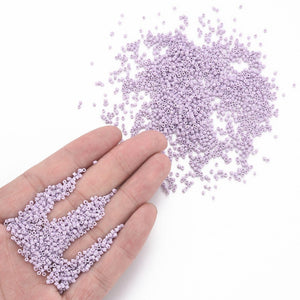 Glas-Zylinderperlen Rocailles opak lilac 1,5x2mm 15g / Dose