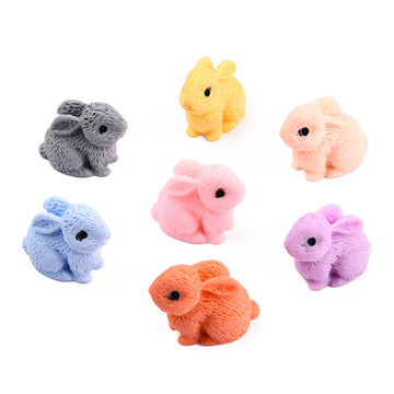 Mini-Häschen bunt sortiert Resin 16x20mm 5 Stück