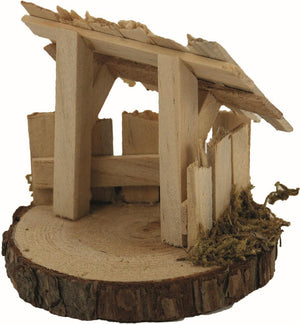 Holzstall ohne Zubehör 8x9cm