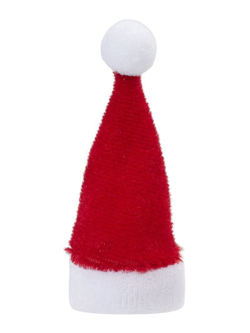 Nikolaus-Mütze 2 Stück á 4x7cm rot-weiß