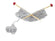 Miniatur Strickzeug grau 5,5x2,5x1cm 1 Stück