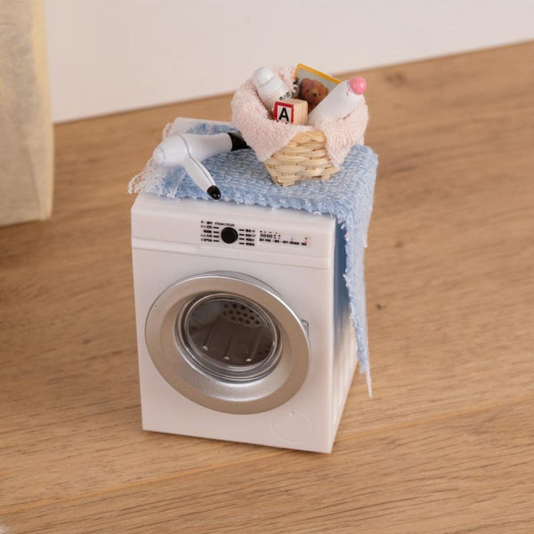 Miniatur Waschmaschine inkl. Batterie + USB-Ladekabel weiß 5,1x4,6x7cm 1 Stück
