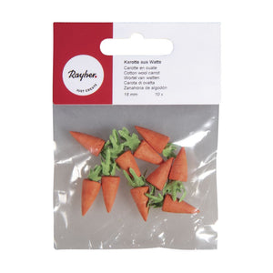 Miniatur Wattekarotten 18 mm 10 Stück/Pkg.