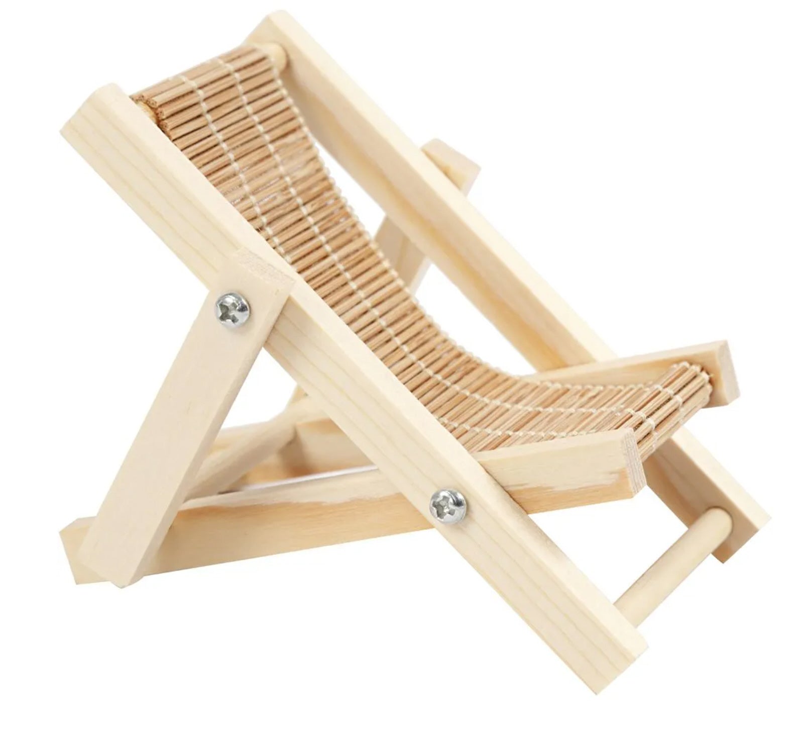 Miniatur Liegestuhl aus Holz 9,5 cm B 7,5 cm 1 Stück