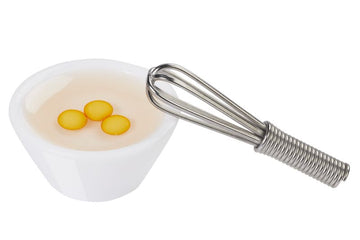 Miniatur Rührschüssel mit Schneebesen 2,7+3,5cm