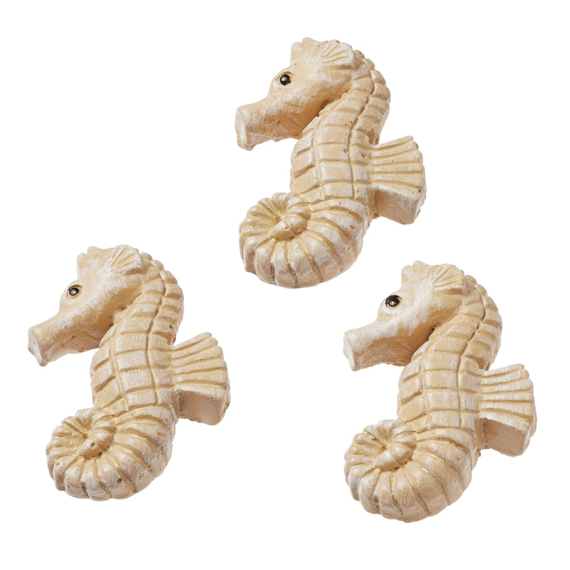 Miniatur Seepferdchen mit Klebepunkt 2,5cm 3 Stück