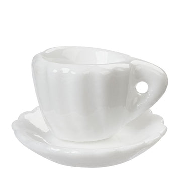 Miniatur Kaffeetasse 1,8cm weiß Keramik